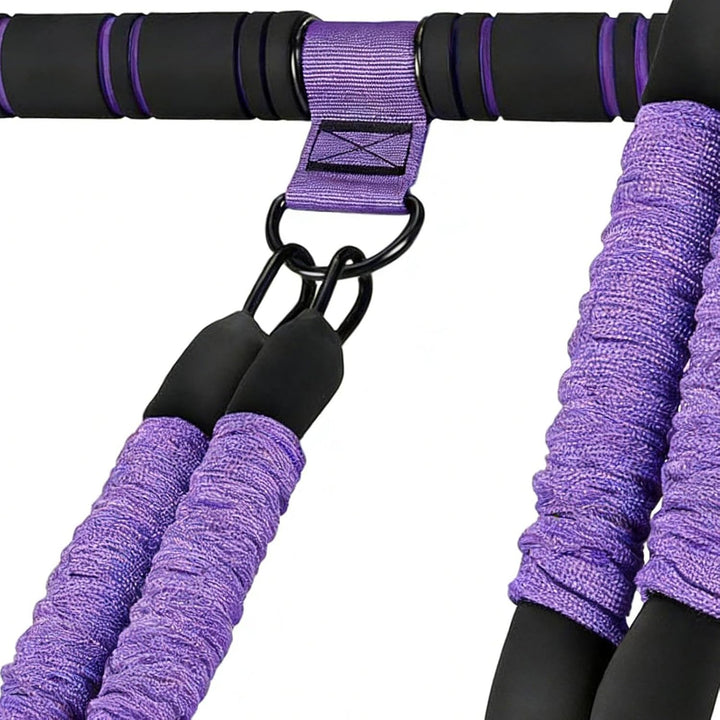 Elastic Pedal Puller - Yoga Leg Trainer with Comfortable Handle, Multi-Functional Exercise Tool for