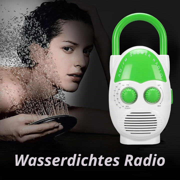 Duschradio, Wasserdacht Mini Tragbares AM FM Radio 500 MW Volumen Einstellbar, Badezimmer Radio für