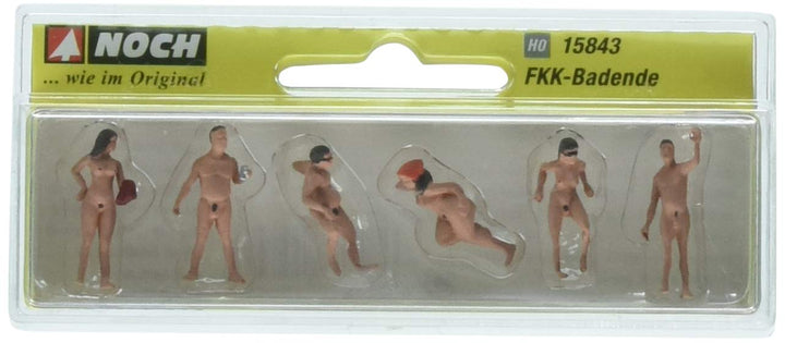 NOCH® FKK-Badende, Figuren-Set, für die Spurweite H0, ideal für Modellbau und DIY