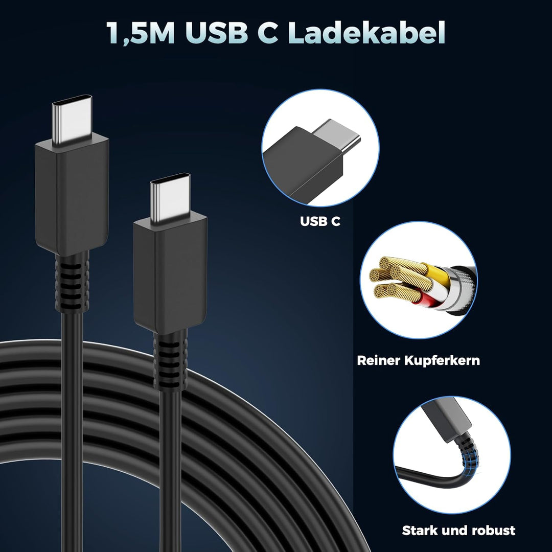 2er 25W USB-C Schnellladegerät Ladekabel Kompatibel mit Samsung Galaxy S25 5g S24 S23 S22 S21 S20 Ul