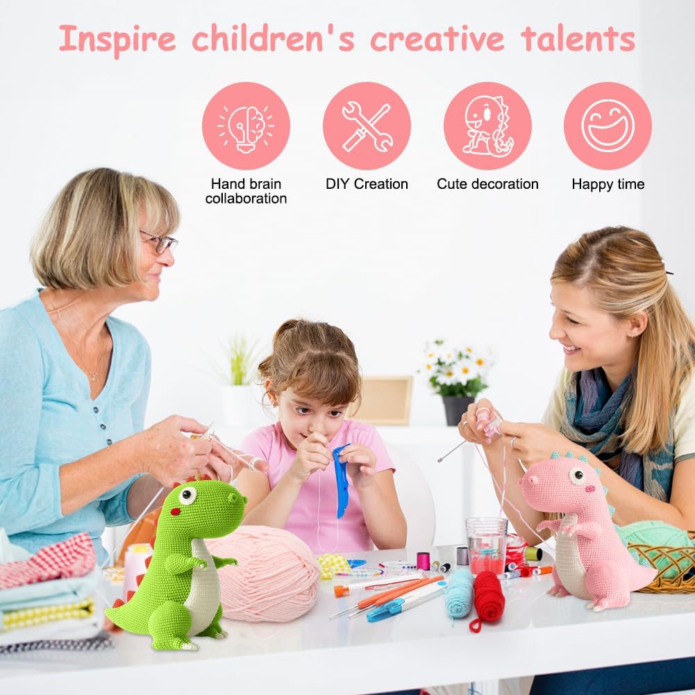 CEWROM Häkelset für Anfänger, Häkel-Starter-Kits, Anfänger für Erwachsene und Kinder, Amigurumi häke