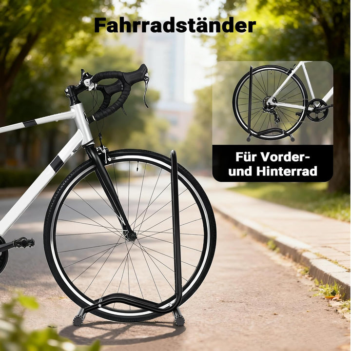 Toboli Mobiler Fahrradständer für EIN Fahrrad bis 60mm Reifenbreite Montageständer Bodenständer für