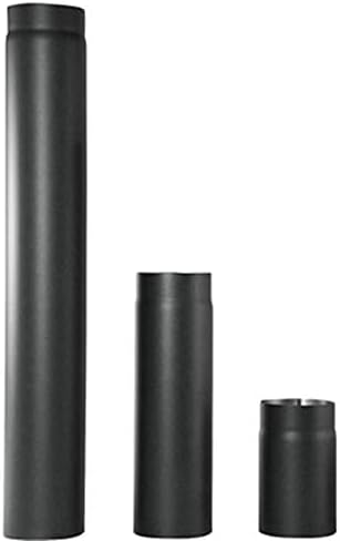 Ofenrohr Rauchrohr Kaminrohr Stahlrohr mit Tür Abgasrohr Senotherm Schwarz 2mm Heizung Abzugrohr wäh