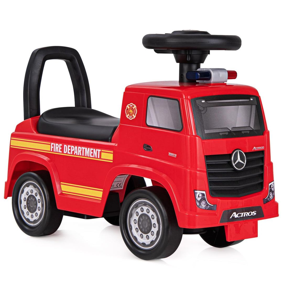 COSTWAY Mercedes Benz Rutschauto, Schiebeauto mit Stauraum & Musik & Hupe & Kippschutz, Kinder Rutsc
