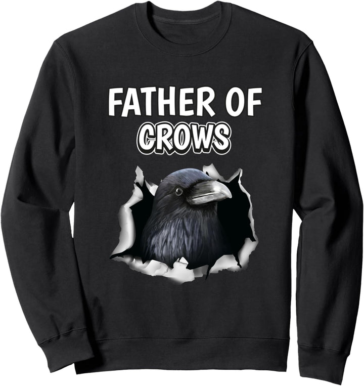 Herren Jungen Father Of Crows Papa Vatertag Krähe Sweatshirt