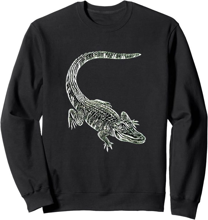 Krokodil Motiv Alligator Reptilien Echse Raubtiere Krokodile Sweatshirt