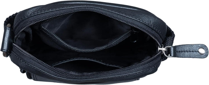 STILORD 'Brandon' Herrentasche Leder Braun Umhängetasche klein Schultertasche Männer 7 Zoll Tablet H