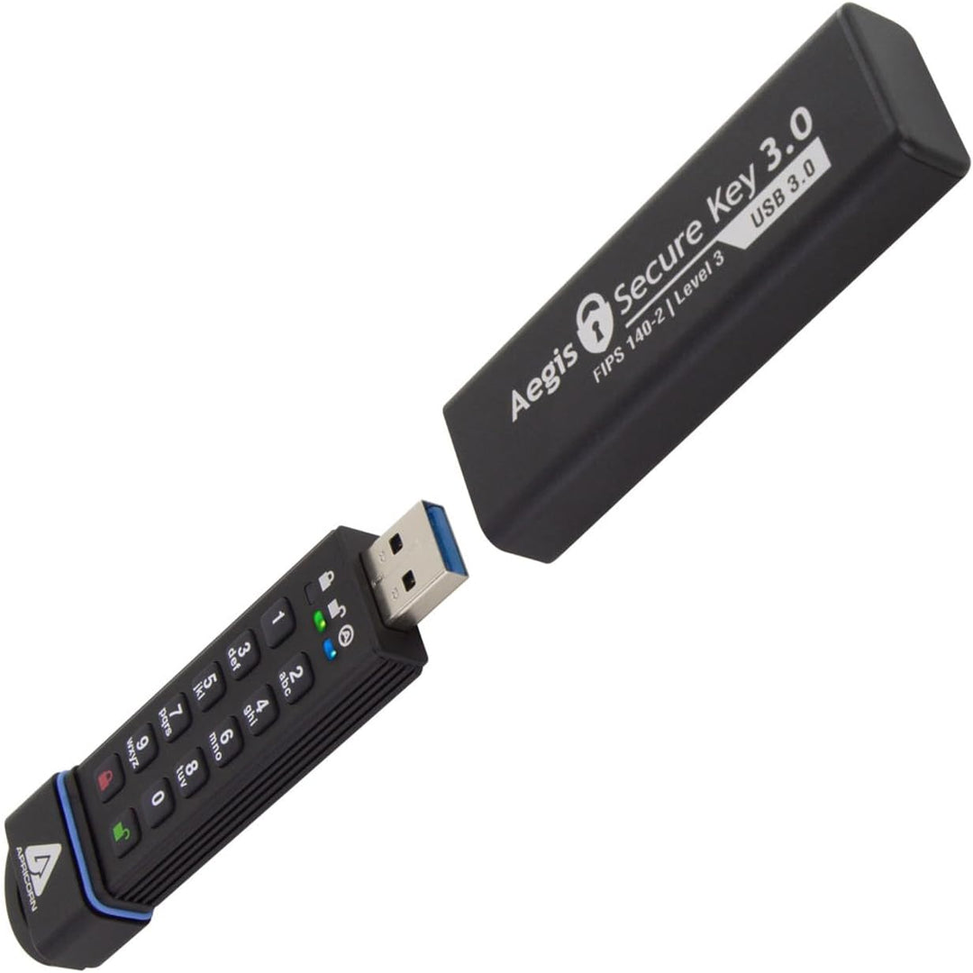 Apricorn 30 GB Aegis Secure USB 3.0 Flash Drive, schwarz 30 GB, 30 GB