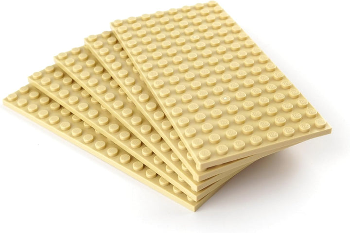LEGO® City Friends Classic Bauplatte 8x16 Beige - 5 Stück (92438) - Perfekte Basis für Kreative Baup