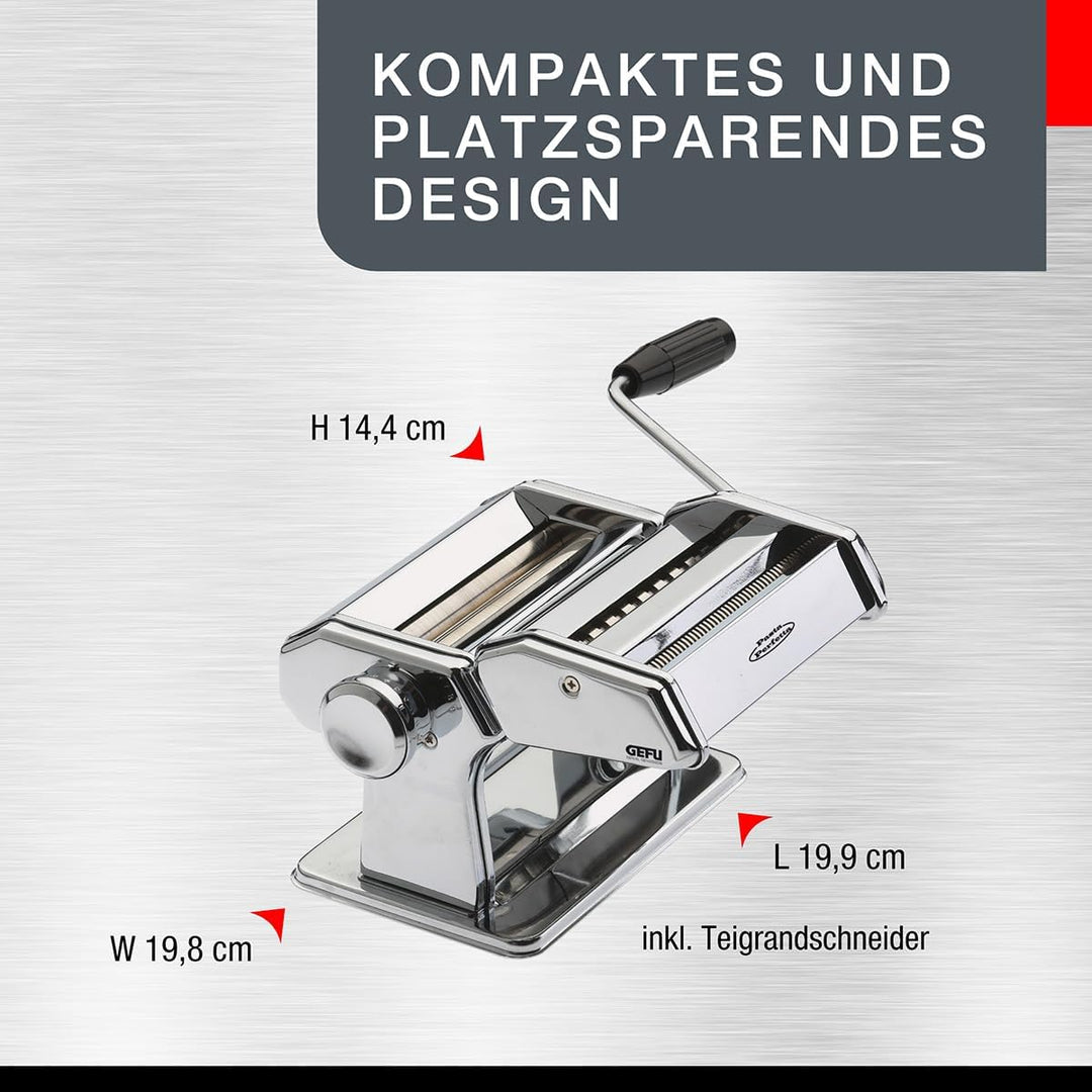 GEFU 28300 Nudelmaschine Pasta PERFETTA DE Luxe mit 3 verschiedenen Aufsätzen - Maschine für die Zub