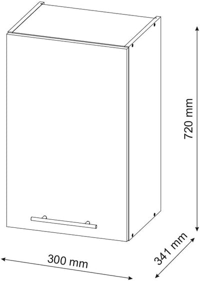 Vicco Hängeschrank Fame-Line, Anthrazit-Gold/Goldkraft Eiche, 30 cm Anthrazit-gold Hängeschrank 30 c