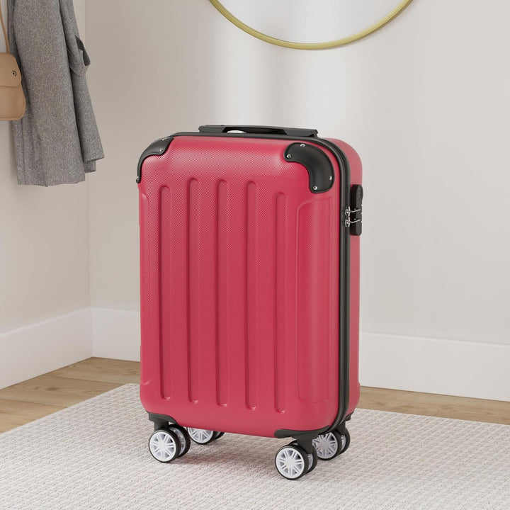 BEIBYE- Hartschalenkoffer Koffer Trolley Rollkoffer Reisekoffer Zahlenschloss 4 Zwilings-Rollen (Chi