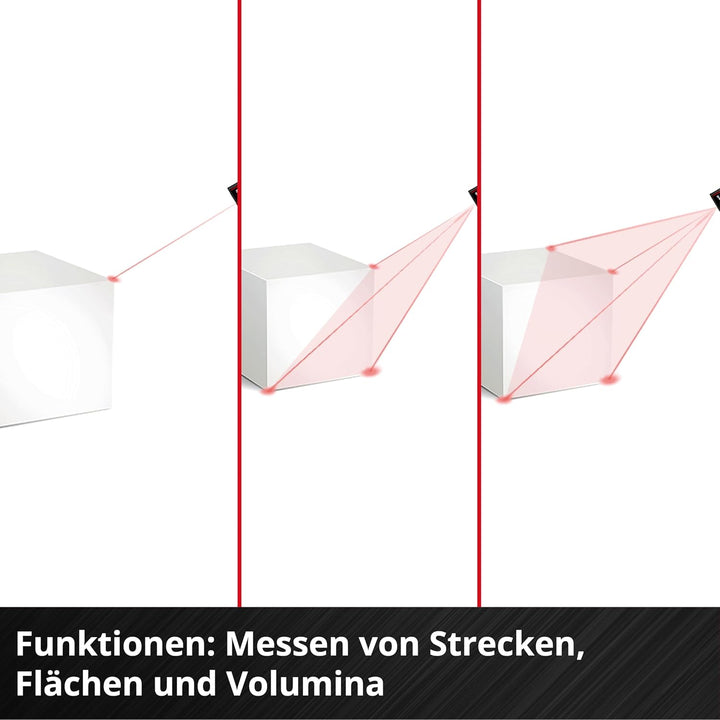Einhell Laser Entfernungsmesser TC-LD 60 R (60 m max. Messbereich, Messmodi Distanz, Fläche, Volumen