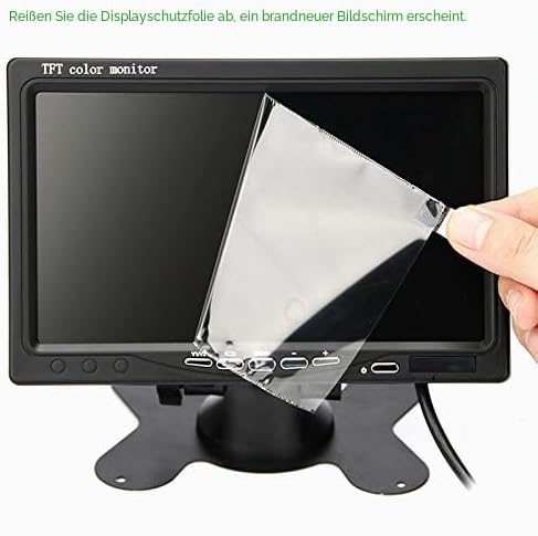 12 V-24 V 17,8 cm Auto TFT LCD-Bildschirm HD Monitor + Bus LKW-Anhänger 18LEDs IR-Nachtsicht wasserd