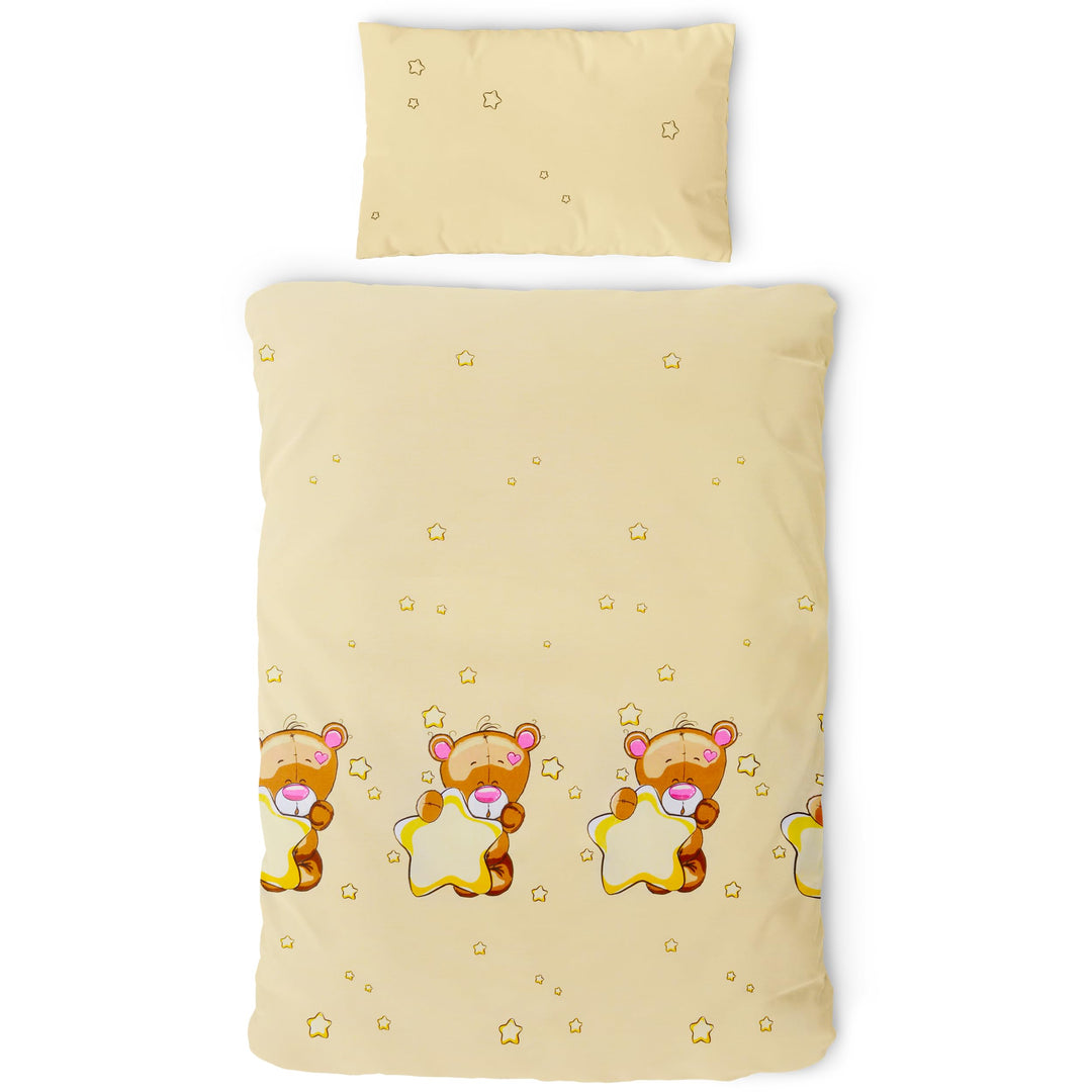 Gräfenstayn® 2-tlg. Kinderbettwäsche Set mit Tiermotiv und integriertem Reissverschluss - aus 100% B