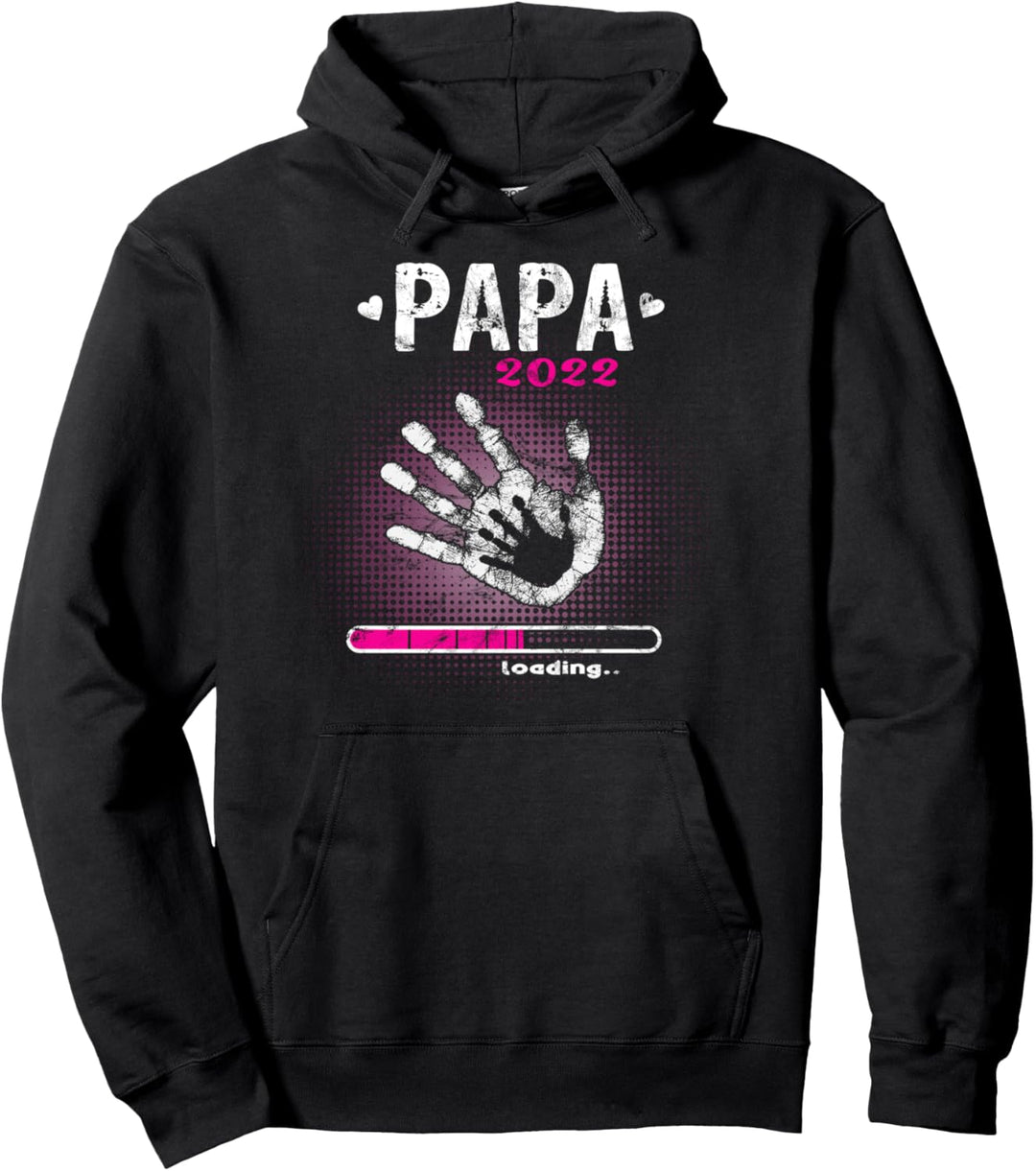 Schwangerschaft Verkünden Mädchen 2022 Papa loading Pullover Hoodie
