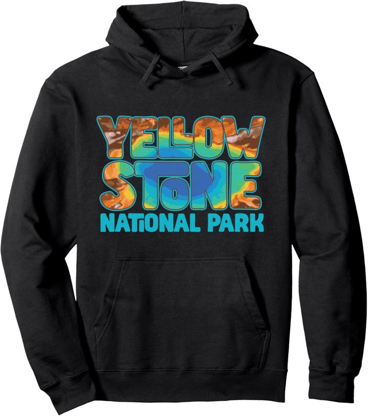 Yellowstone Grand Prismatic Hot Spring Retro Pullover Hoodie