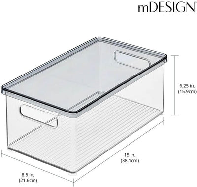 mDesign 4er-Set Kosmetik Organizer – praktische Kosmetikaufbewahrung aus Kunststoff mit abnehmbarem