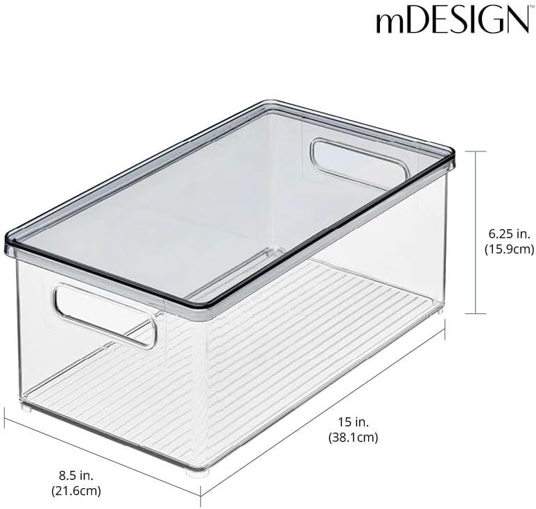 mDesign 4er-Set Kosmetik Organizer – praktische Kosmetikaufbewahrung aus Kunststoff mit abnehmbarem