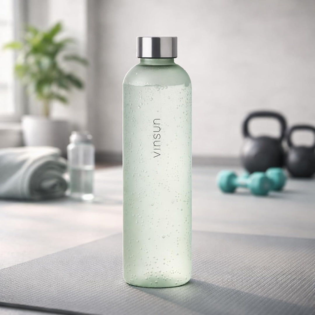 VINSUN Trinkflasche 650ml, 1000ml, 1500ml - auslaufsicher, Kohlensäure geeignet, BPA frei, Tritan -
