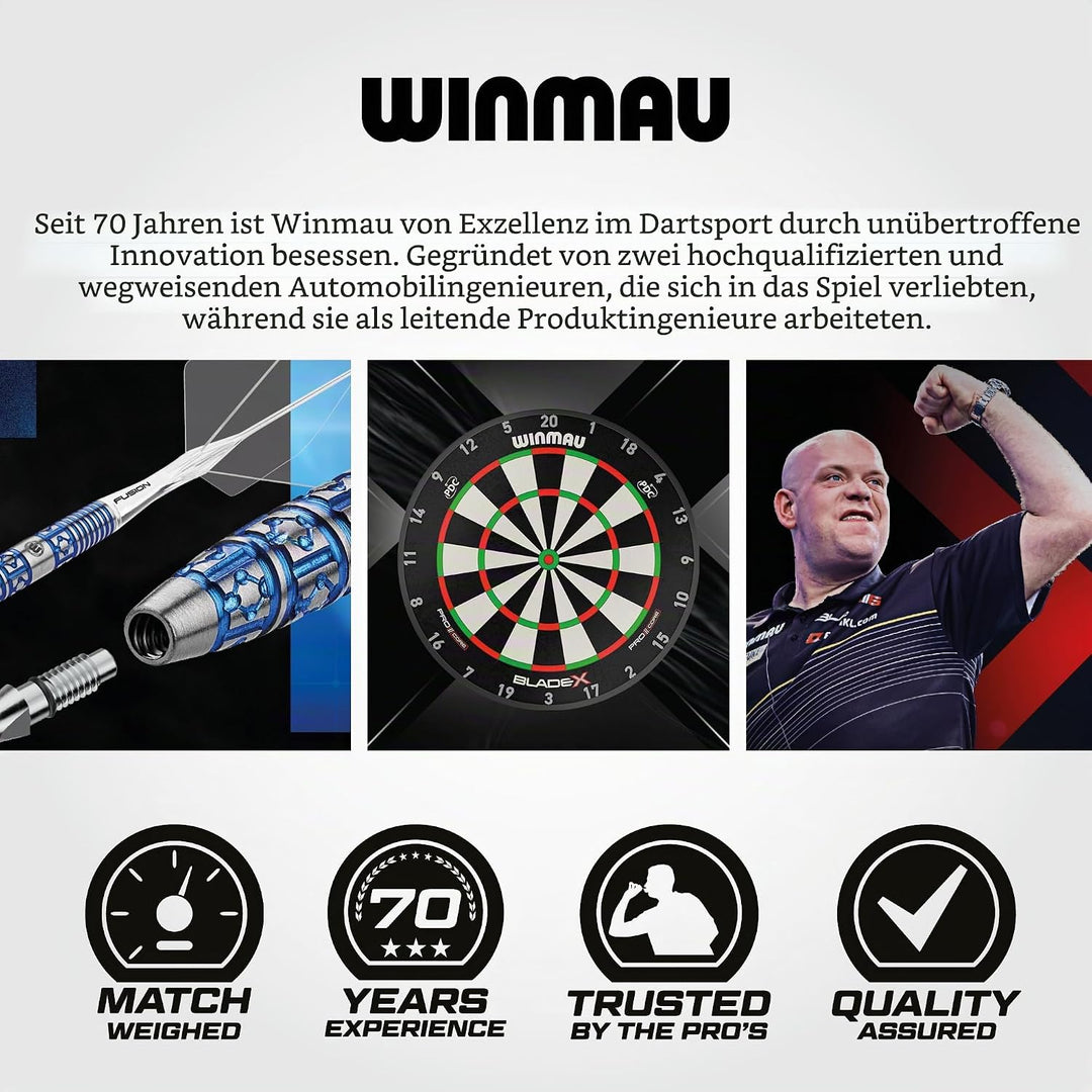 WINMAU Armor G1 Darts-Geldbörse - Schwarz Das Dartcase bietet Platz für vollständig montierte Darts