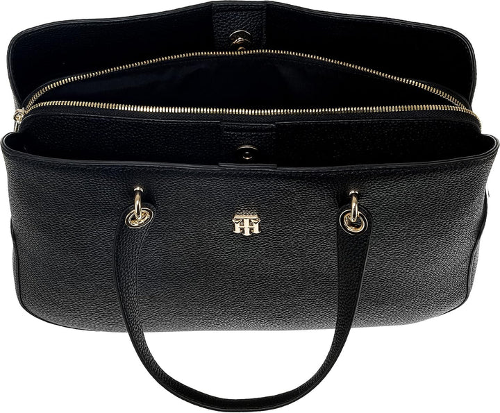 Tommy Hilfiger Damen Th Element Umhängetasche Schulranzen Schwarz, Schwarz
