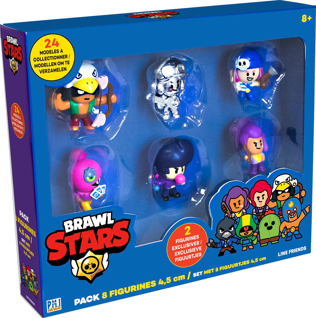 Lansay Brawl Stars – Pack 8 Figuren 4,5 cm – Brawlers Team A