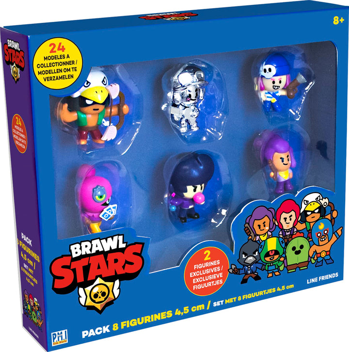 Lansay Brawl Stars – Pack 8 Figuren 4,5 cm – Brawlers Team A