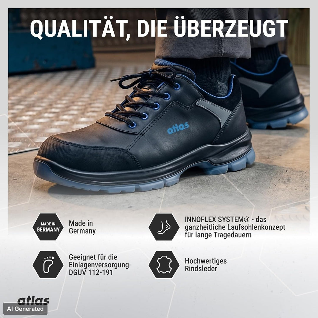 Atlas alu-tec 565 XP ESD Sicherheitschuhe Arbeitsschuhe für Herren und Damen S1P leicht, robust, Alu