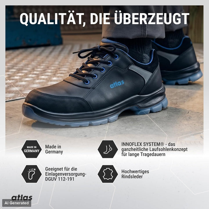 Atlas alu-tec 565 XP ESD Sicherheitschuhe Arbeitsschuhe für Herren und Damen S1P leicht, robust, Alu