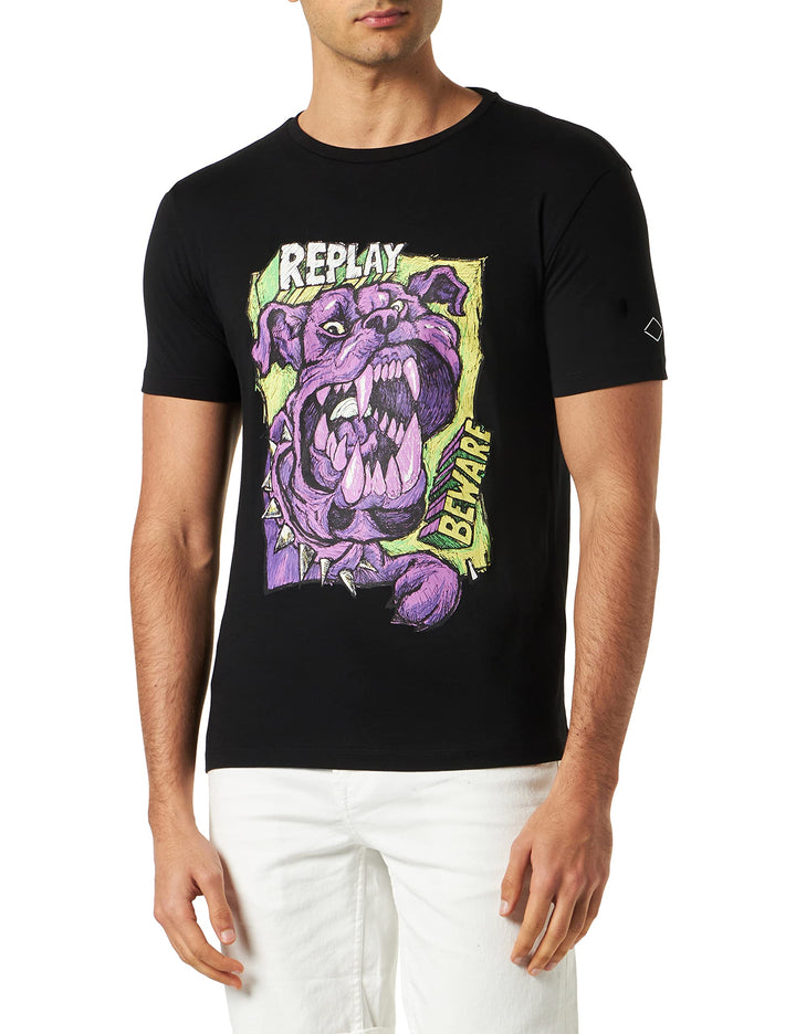 Replay Herren T-Shirt S Black 098, S Black 098