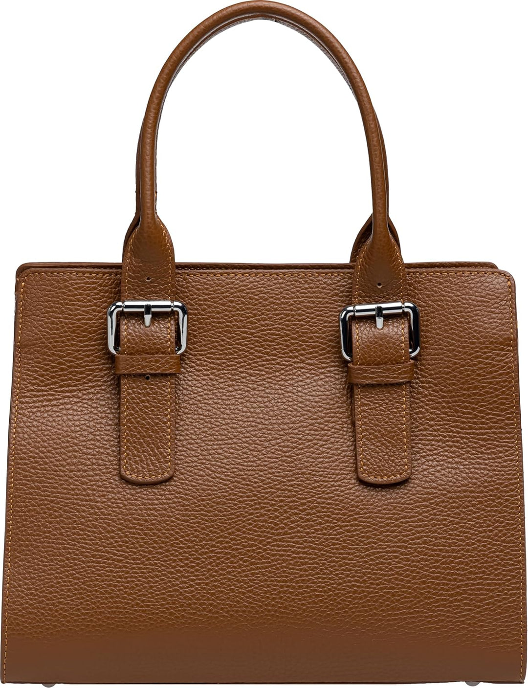 Caspar TL807 klassisch elegante Damen Leder Handtasche Einheitsgrösse Cognac, Einheitsgrösse Cognac
