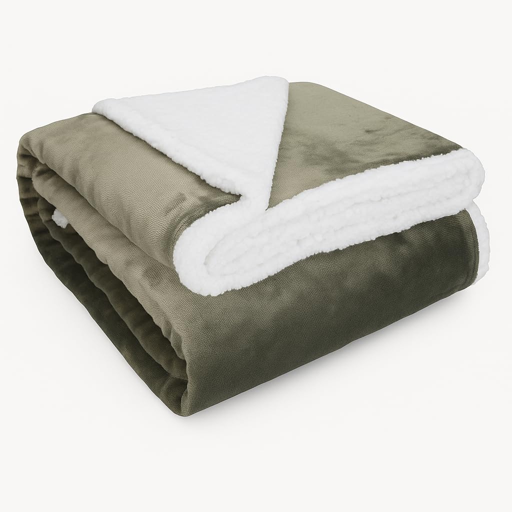 Betz Luxus Flanell Sherpa Kuscheldecke Flauschig Sofa Fleecedecke Verona - Wohndecke XXL Warm Sofade