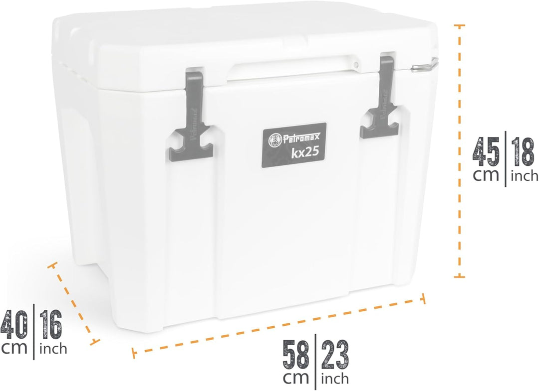 Petromax Kühlbox (25 L, Oliv) | passiv | Eiskühldauer bis zu 12 Tage