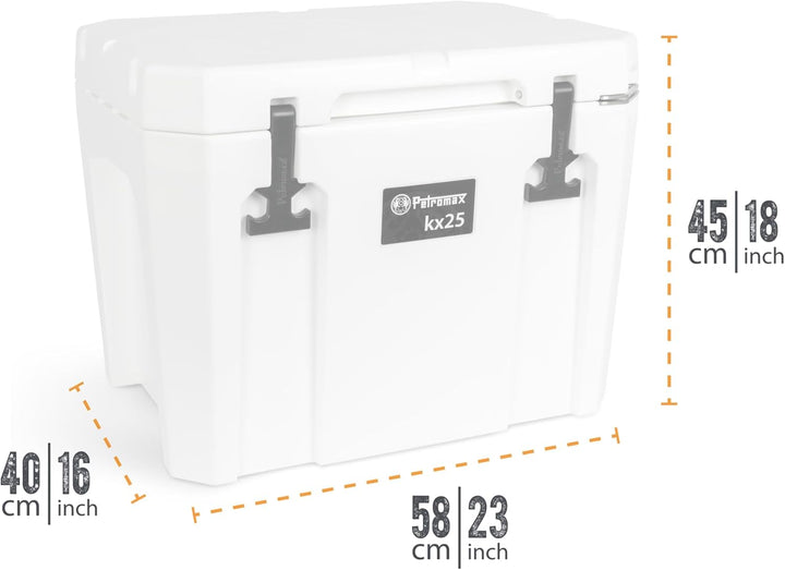 Petromax Kühlbox (25 L, Oliv) | passiv | Eiskühldauer bis zu 12 Tage
