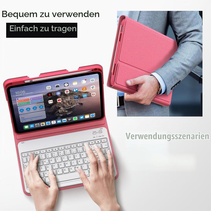 JETech Keyboard Hülle für iPad (A16) 11./10. Generation (2025/2022) mit Stifthalter, Magnetisch Abne