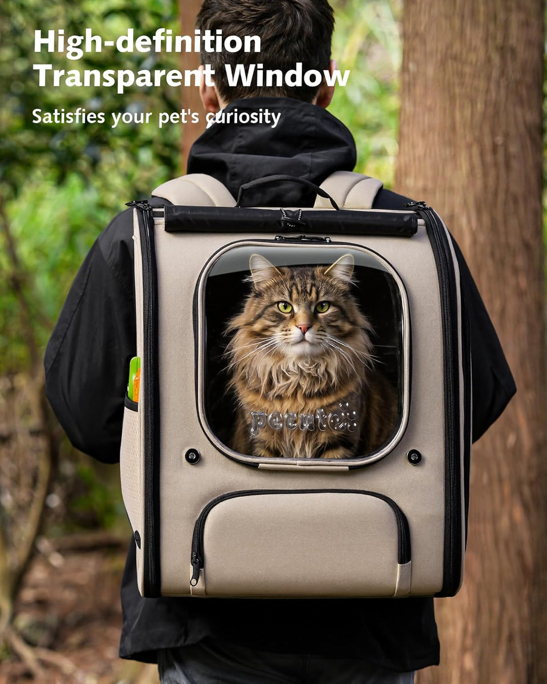 pecute Katzenrucksack Bubble Haustier Rucksack mit Netzfenster, Tragbare und Faltbare Katzentasche,