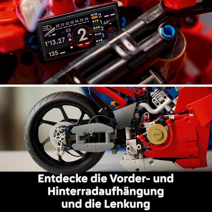 LEGO Technic Ducati Panigale V4 S Motorrad, baubares Motorradmodell, Bausets für Erwachsene, Männer