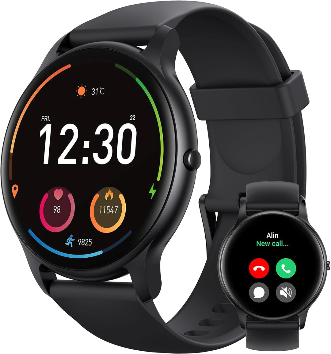 Parsonver Smartwatch Herren mit Telefonfunktion, Fitness-Tracker mit Herzfrequenz Schlafmonitor, 1.3