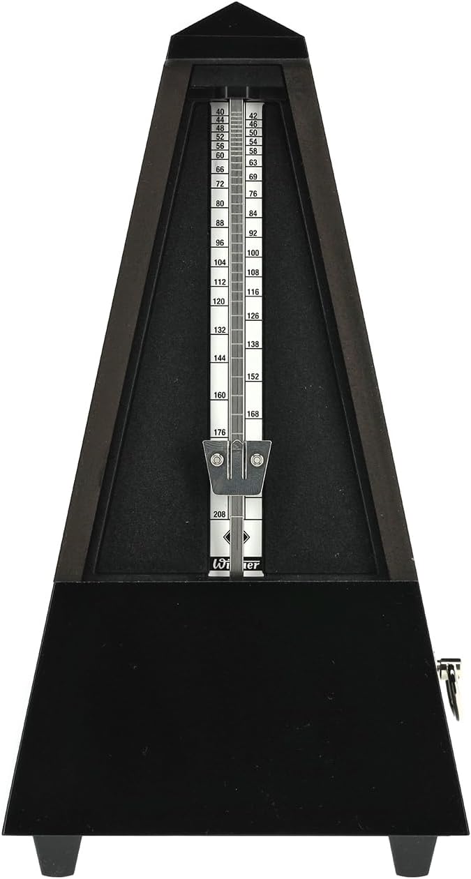 Wittner Metronom 806 Holzgehäuse ohne Glocke Taktell Pyramidenform schwarz hochglanz, schwarz hochgl