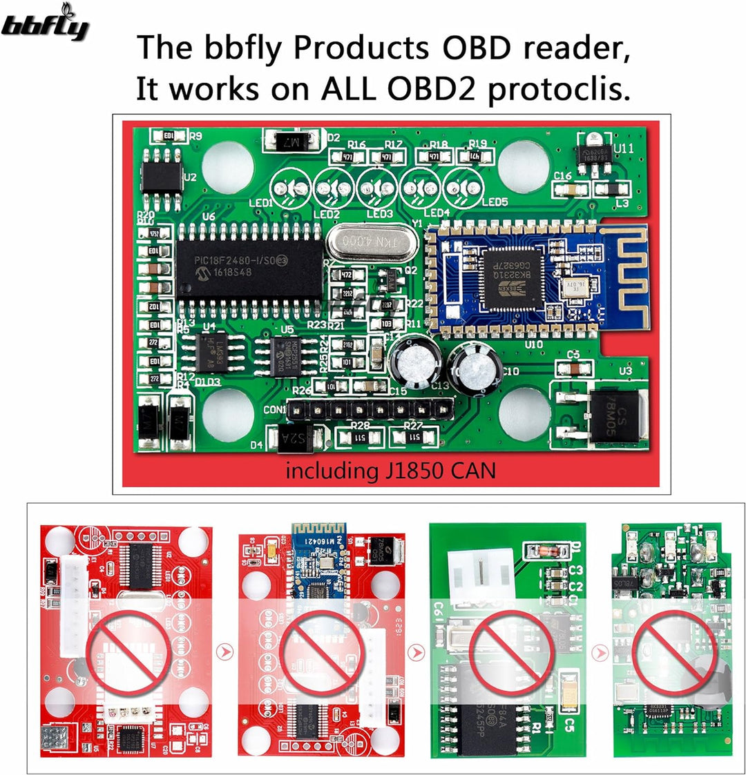 bbfly-BB77102 Bluetooth V1.5 Geändertes OBD2 für Ford forscans elmconfig OBD hs-can/ms-can
