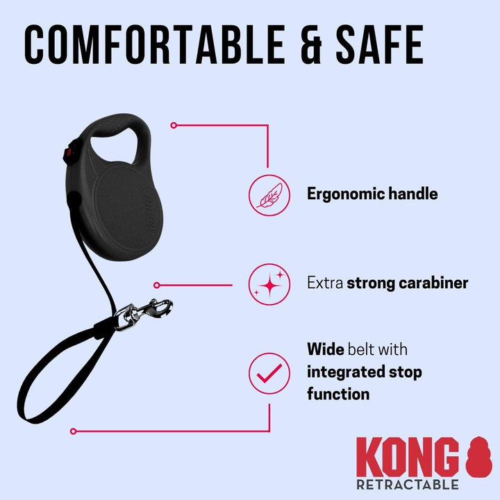 KONG ausrollbare Hundeleine "Trail" I hochwertige Rollleine mit Break & Lock System I lange Leine fü