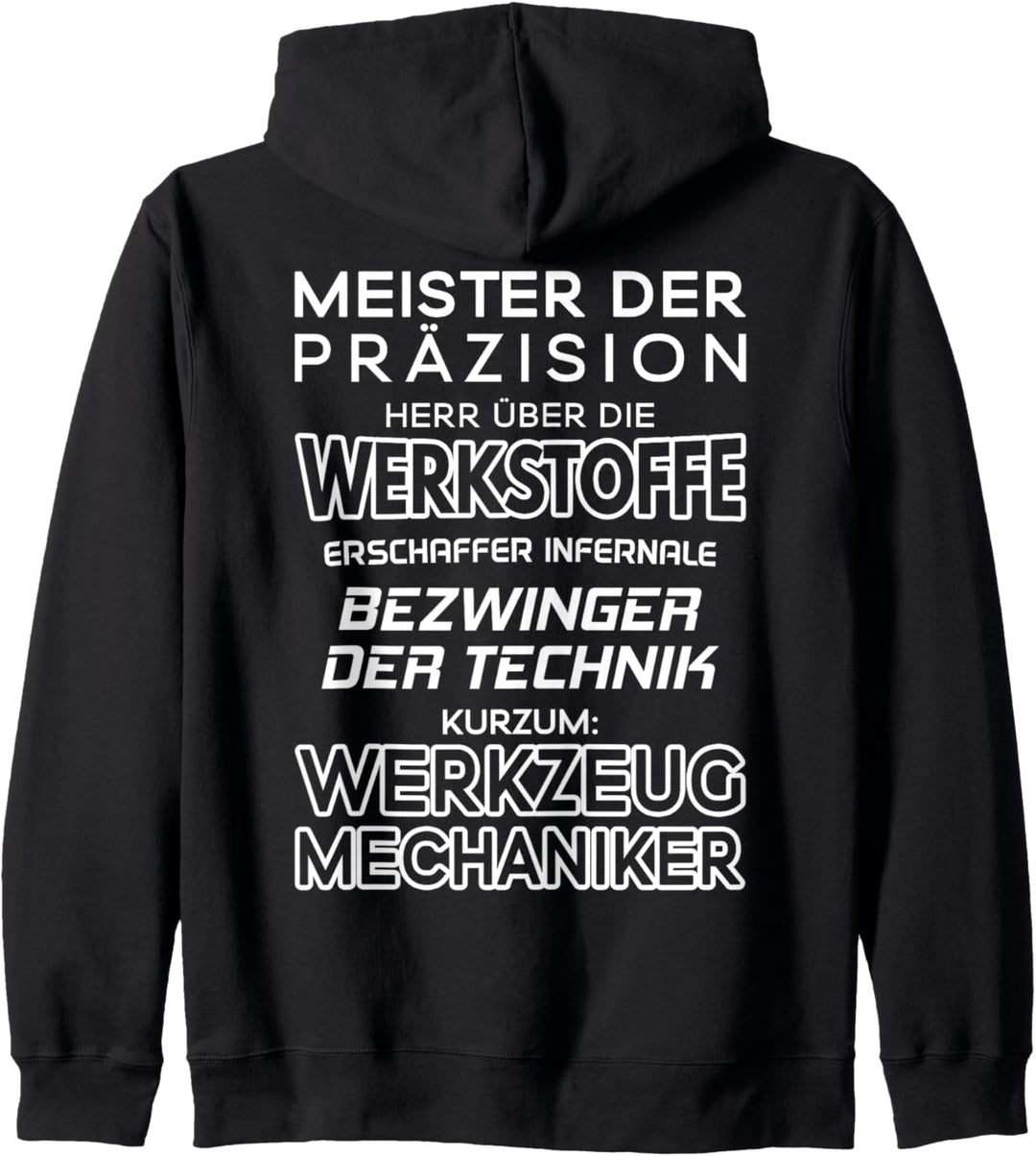 Werkzeugmacher Meister der Präzision Werkzeugmechaniker Kapuzenjacke