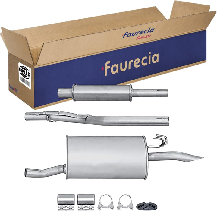 HELLA 8LD 366 028-691 Endschalldämpfer - Easy2Fit® Kit - hinten - dreiteilig - Set mit Anbauteilen