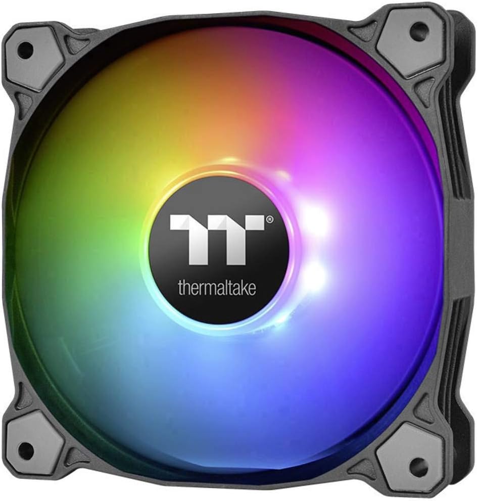 Thermaltake Pure 12 Argb Sync Gehäuselüfter Tt-Premium Edition (3-Fan Pack),CL-F079-PL12SW-A,Schwarz
