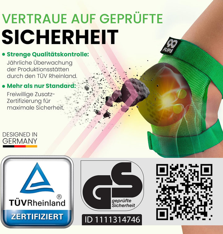 Schützer Inliner Kinder Set 3-12 Jahre [6er Set] mit Knieschoner, Ellenbogenschoner und Handschoner