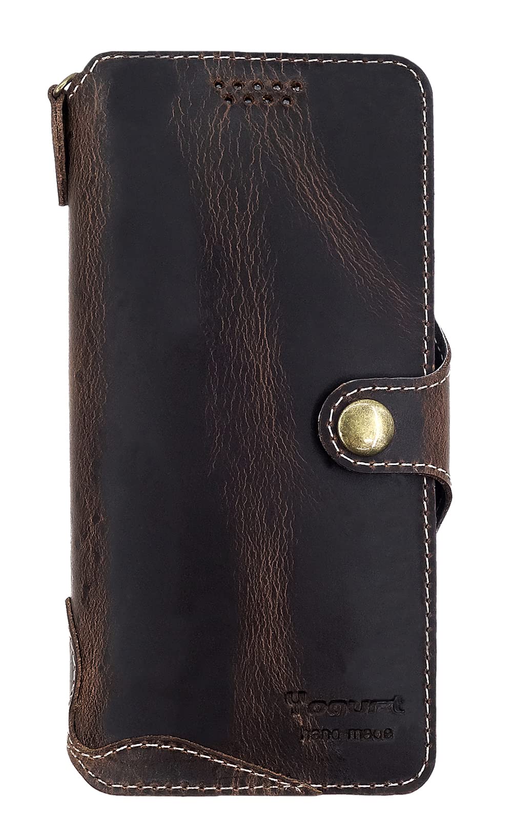 Yogurt Handyhülle für Samsung Galaxy S21 FE 5G, Hülle Echtleder Case Ledertasche Lederhülle für Sams