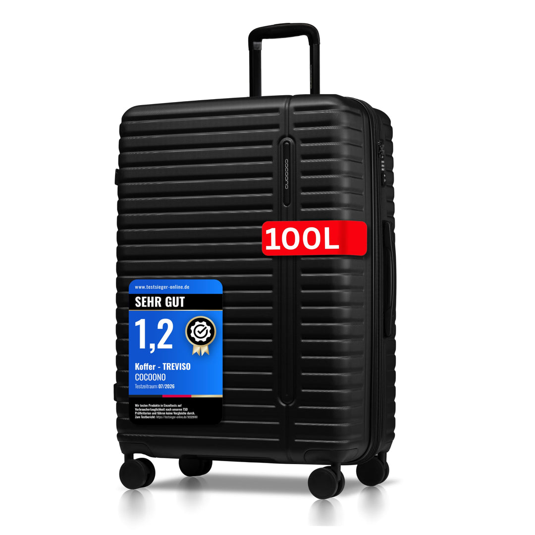 Cocoono Hartschalenkoffer XL Gross - 100L Volumen erweiterbar auf 117L - 158cm Gurtmass - 8 Rollen 3