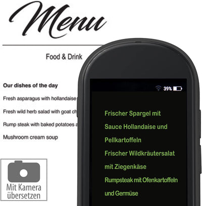 simvalley MOBILE Echtzeit Übersetzer: Mobiler Echtzeit-Sprachübersetzer, 106 Sprachen, Touchscreen,