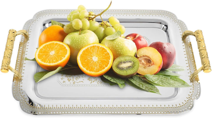 Cabilock Party Food Platter Rechteckiges Serviertablett Serviertablett mit Griffen Nordic Servierpla